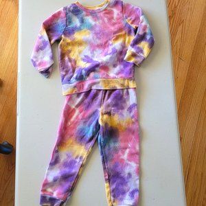 Girls Tye Dye Sweat Suit